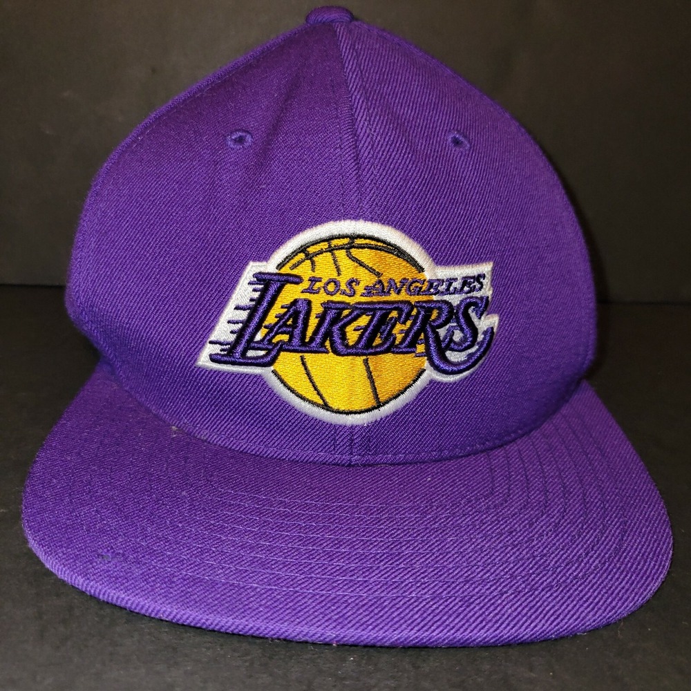Mitchell & Ness Los Angeles Lakers Hardwood Classics Snapback Hat Cap 100% Wool